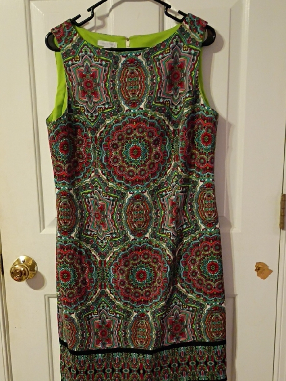 London Times Sleeveless Midi Dress - Green Multi